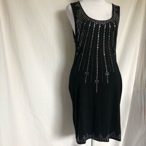 Seductions Black Studded Midi Dress